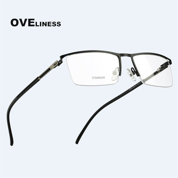 titanium alloy prescription glasses frame for men half square eyeglasses myopia eye glass man optical screwless eyewear frames t200428, Silver
titanium alloy prescription glasses frame for men half square eyeglasses myopia eye glass man optical screwless eyewear frames t200428, Silver