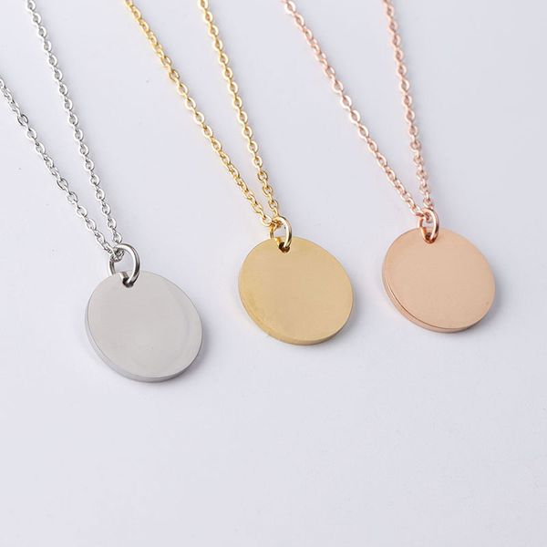 stainless steel gold silver plated round pendant necklaces for women men party club jewelry with 45cm chain
stainless steel gold silver plated round pendant necklaces for women men party club jewelry with 45cm chain