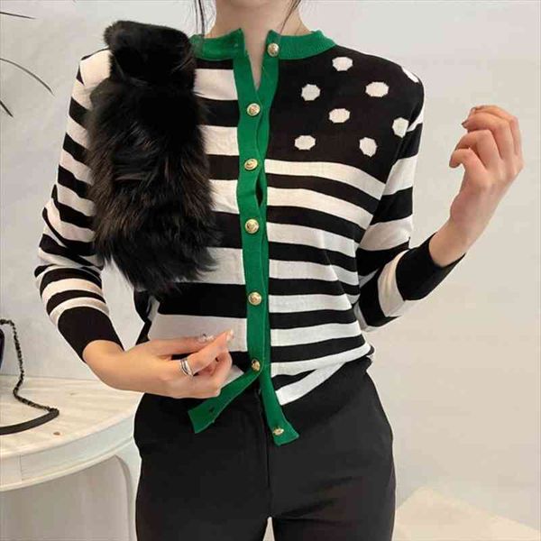elegant cardigans girls sweet colorblock striped dot o-neck long sleeve knitted spring style korean chic, White;black
elegant cardigans girls sweet colorblock striped dot o-neck long sleeve knitted spring style korean chic, White;black