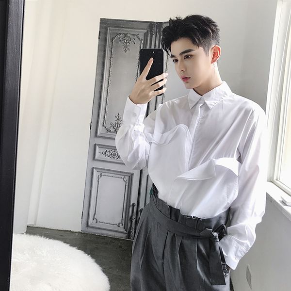 2021 S-6xl!! Early Autumn New Three-dimensional Flounce Web Designer Celebrity Popular of Men Simple White Shirt with Long Sleeves. FPCV, Black
2021 S-6xl!! Early Autumn New Three-dimensional Flounce Web Designer Celebrity Popular of Men Simple White Shirt with Long Sleeves. FPCV, Black