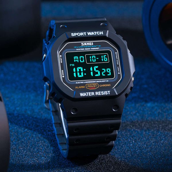 black sports waterproof timewatch square men's personality multifunctional student large dial electronic watch man, Slivery;brown
black sports waterproof timewatch square men's personality multifunctional student large dial electronic watch man, Slivery;brown