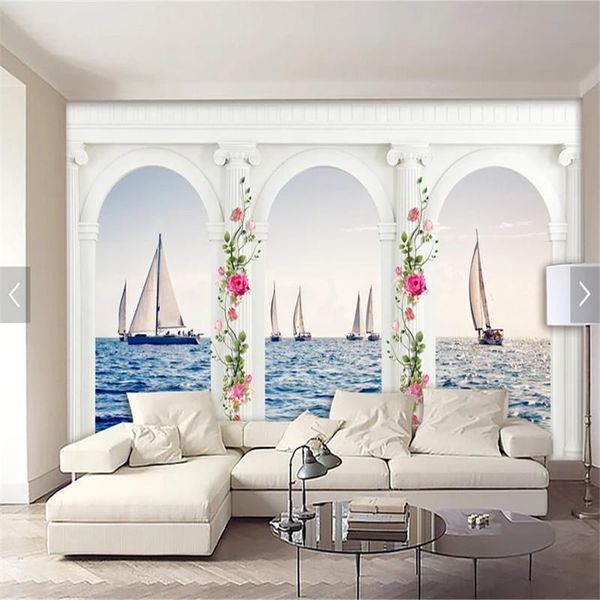 wallpapers custom po wallpaper 3d roman column corridor sailboat seascape mural living room bedroom wall papers home decor
wallpapers custom po wallpaper 3d roman column corridor sailboat seascape mural living room bedroom wall papers home decor