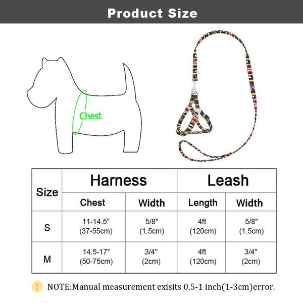 adjustable nylon dog harness leash set printed puppy vest pet walking training leash lead for small medium dogs chihuahu bbyfes
adjustable nylon dog harness leash set printed puppy vest pet walking training leash lead for small medium dogs chihuahu bbyfes