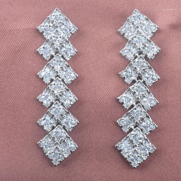 white cubic zirconia for women drop earrings jewelry ls0161, Silver
white cubic zirconia for women drop earrings jewelry ls0161, Silver