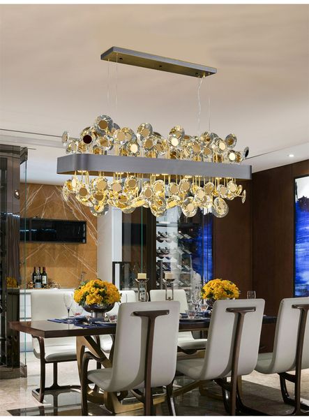 luxury crystal chandelier for dining room gold/black led cristal lamp lighting new design rectangle kitchen island light fixture
luxury crystal chandelier for dining room gold/black led cristal lamp lighting new design rectangle kitchen island light fixture