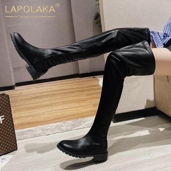 lapolaka fashion 2021 leisure stretch boots women shoes platform thick heels comfy ins dropship trendy thigh high boot lady, Black
lapolaka fashion 2021 leisure stretch boots women shoes platform thick heels comfy ins dropship trendy thigh high boot lady, Black