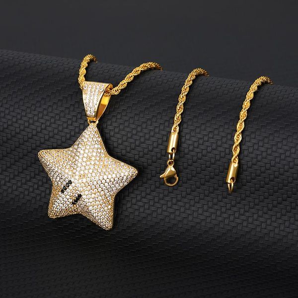 chains bling drip star necklaces pendant men's women iced out cubic zircon tennis chain gold silver color hip hop jewelry
chains bling drip star necklaces pendant men's women iced out cubic zircon tennis chain gold silver color hip hop jewelry
