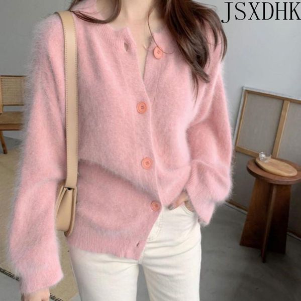 women's knits & tees jsxdhk 2021 autumn winter sweaters knitted buttons cardigans fashion oversize korean elegant ladies, White
women's knits & tees jsxdhk 2021 autumn winter sweaters knitted buttons cardigans fashion oversize korean elegant ladies, White