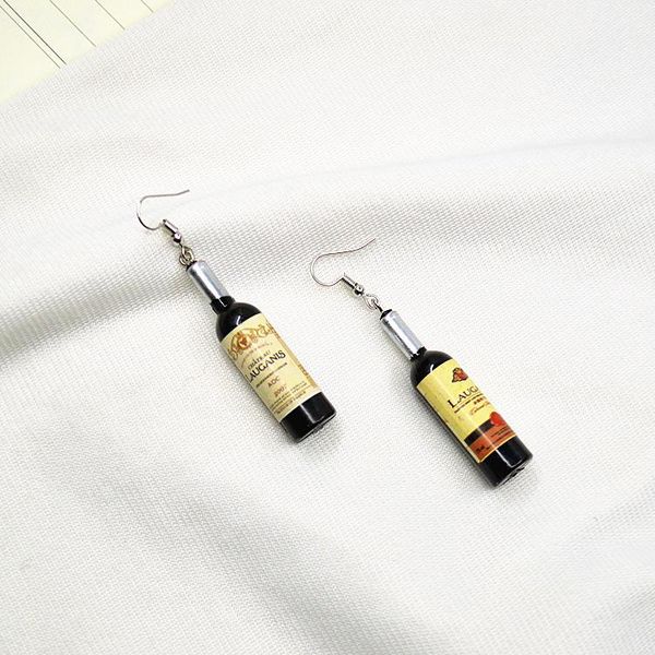 Creative Mini Red Wine Bottle Drop Earrings for women Summer Holiday Jewelry Resin Candy color Delicious Earrings ornaments, Silver
Creative Mini Red Wine Bottle Drop Earrings for women Summer Holiday Jewelry Resin Candy color Delicious Earrings ornaments, Silver
