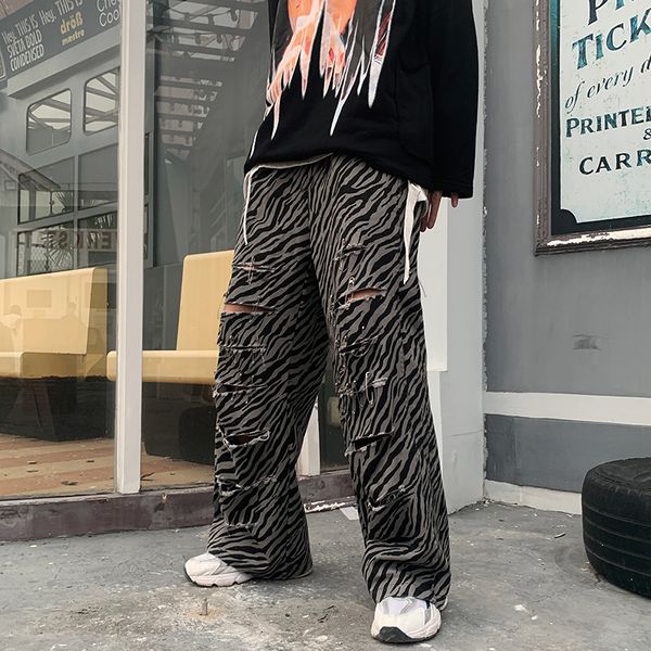 2021 new harajuku zebra print hole casual jeans mens loose wide-leg streetwear baggy denim trousers straight oversize pants nscg, Blue
2021 new harajuku zebra print hole casual jeans mens loose wide-leg streetwear baggy denim trousers straight oversize pants nscg, Blue