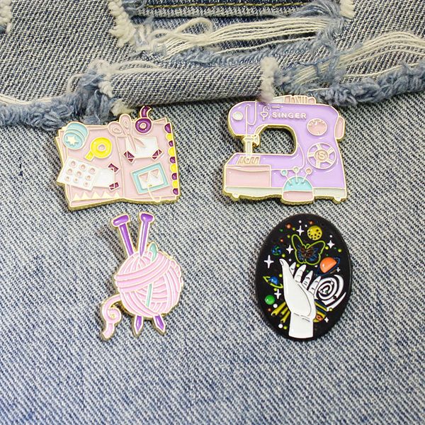 cartoon cute pink sewing machine knitting yarn books scissors enamel brooch alloy badges clothes bags pins accessories jewelry, Blue
cartoon cute pink sewing machine knitting yarn books scissors enamel brooch alloy badges clothes bags pins accessories jewelry, Blue