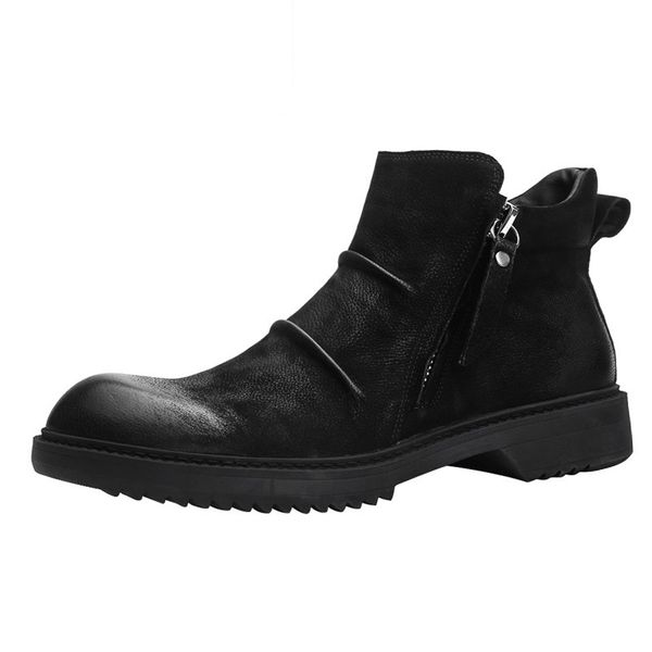 style desert british men's vintage cowboy genuine working shoes made with platform tools ankle chaussure homme male boots rvm4, Black
style desert british men's vintage cowboy genuine working shoes made with platform tools ankle chaussure homme male boots rvm4, Black