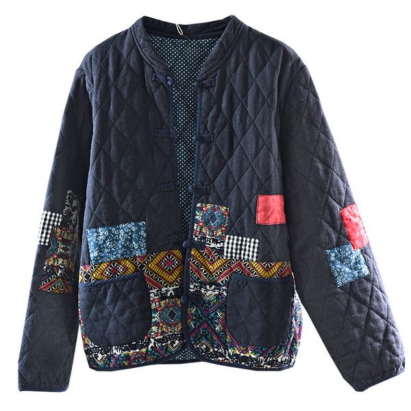 autumn winter arts style women long sleeve vintage short coat patchwork cotton linen single breasted thicken jackets s407 q1217, Black
autumn winter arts style women long sleeve vintage short coat patchwork cotton linen single breasted thicken jackets s407 q1217, Black