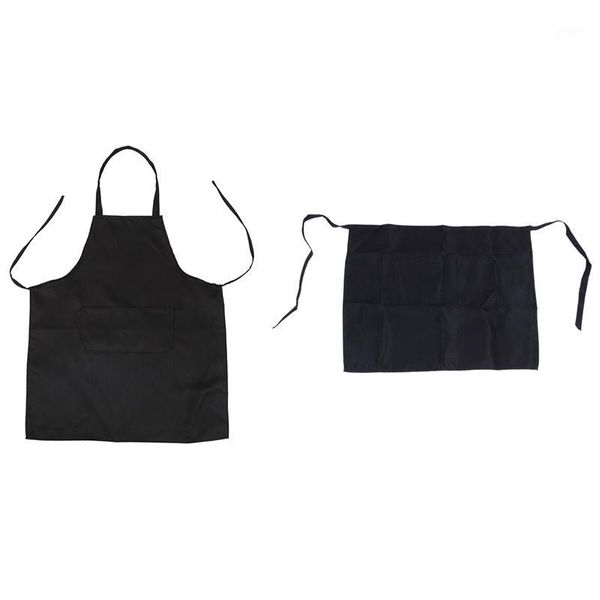 aprons 2 pocket black kitchen apron bib, in medium & half ladies mens chefs waiter with pockets1
aprons 2 pocket black kitchen apron bib, in medium & half ladies mens chefs waiter with pockets1