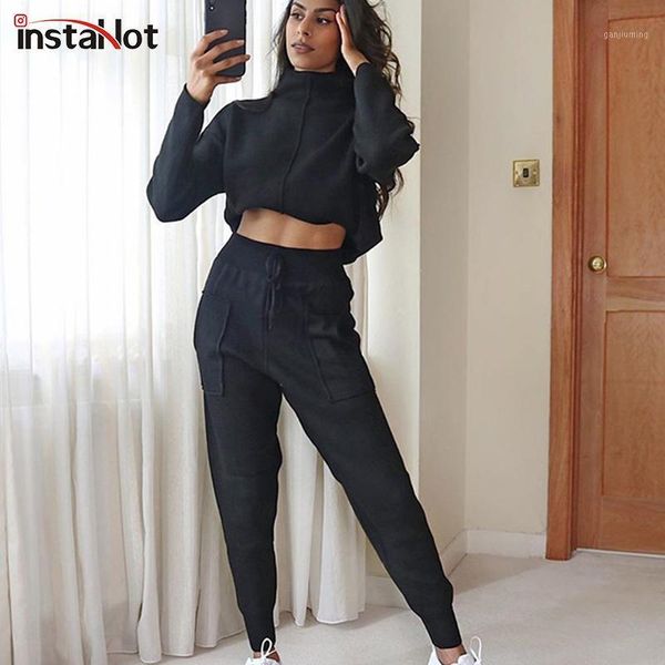 instawomen two piece tracksuit set turtleneck crop sweatshirt and patchwork sweatpant homewear leisure solid casual outfit1, Gray
instawomen two piece tracksuit set turtleneck crop sweatshirt and patchwork sweatpant homewear leisure solid casual outfit1, Gray