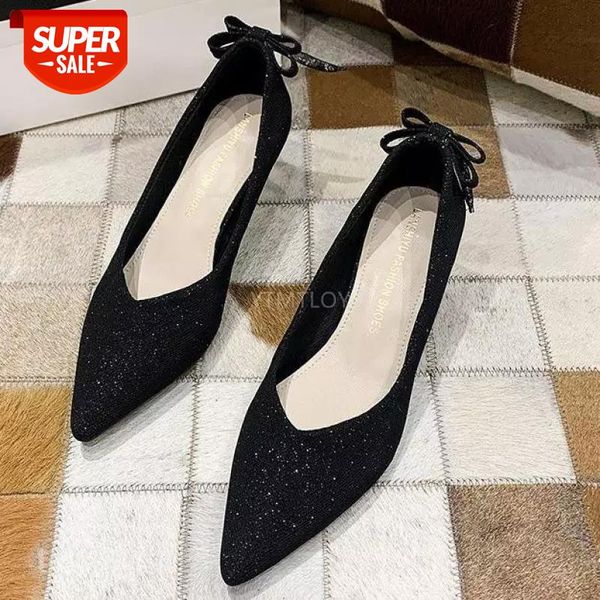 spring and autumn new fashion all-match rhinestone pointed toe large size with heel shoes butterfly-knot zapatilla mujer #n18c, Black
spring and autumn new fashion all-match rhinestone pointed toe large size with heel shoes butterfly-knot zapatilla mujer #n18c, Black