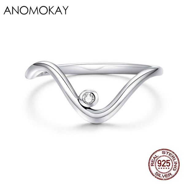 cluster rings anomokay real 925 sterling silver wave finger for women minimalist korean style fine jewelry bague party gift, Golden;silver
cluster rings anomokay real 925 sterling silver wave finger for women minimalist korean style fine jewelry bague party gift, Golden;silver
