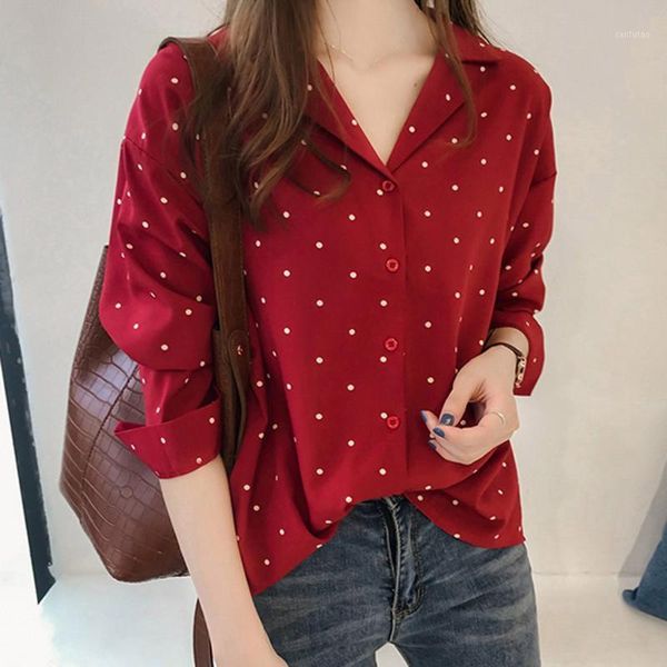 fashion womens dots printed long sleeve fit slim cotton blouse shirt blusas femininas de verao new kimono modis vintage1, White
fashion womens dots printed long sleeve fit slim cotton blouse shirt blusas femininas de verao new kimono modis vintage1, White