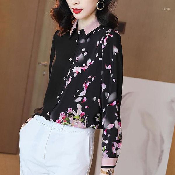 women's blouses & shirts 2021 runway elegant imitation silk print women long sleeve wear work ladies lapel collar blousa k1961, White
women's blouses & shirts 2021 runway elegant imitation silk print women long sleeve wear work ladies lapel collar blousa k1961, White