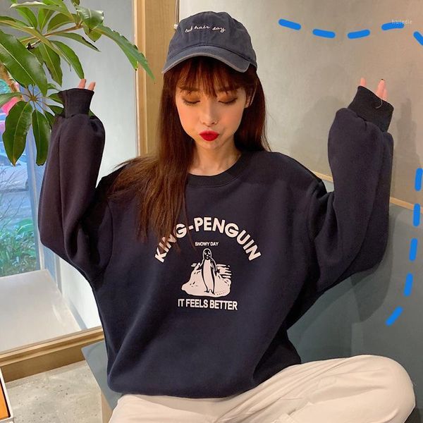 new style for autumn and winter fleece pullover hoodless round neck sweater women loose korean-style long-sleeved upper garment1, Black
new style for autumn and winter fleece pullover hoodless round neck sweater women loose korean-style long-sleeved upper garment1, Black