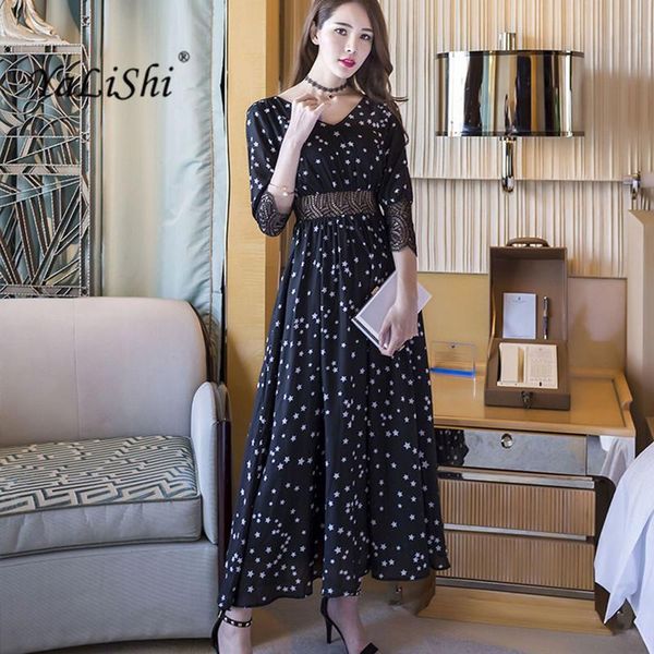 casual dresses yalishi 2021 summer women vintage dress bandage bodycon black 3/4 sleeve v-neck slim print chiffon vestidos de festa, Black;gray
casual dresses yalishi 2021 summer women vintage dress bandage bodycon black 3/4 sleeve v-neck slim print chiffon vestidos de festa, Black;gray