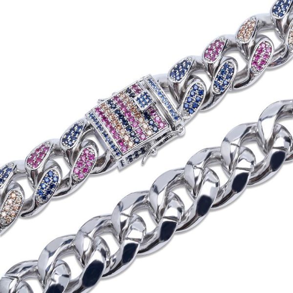 custom hip hop micro pave zircon color zircon bracelet miami cuba chain ice out men's personality rainbow bracelet jllaqu, Black
custom hip hop micro pave zircon color zircon bracelet miami cuba chain ice out men's personality rainbow bracelet jllaqu, Black