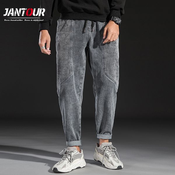 gray patchwork jeans brand 2020 winter new corduroy spliced pencil harem pants drawstring elastic cotton male trousers size 38 h1209, Blue
gray patchwork jeans brand 2020 winter new corduroy spliced pencil harem pants drawstring elastic cotton male trousers size 38 h1209, Blue