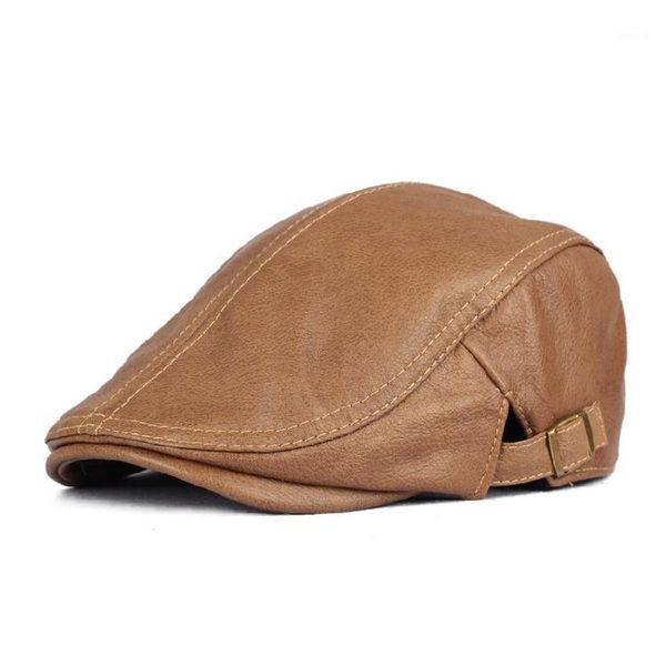 men genuine leather newsboy hat cap gatsby flat golf cabbie baker beret retro brand new men's fashion real leather cap h7131, Blue;gray
men genuine leather newsboy hat cap gatsby flat golf cabbie baker beret retro brand new men's fashion real leather cap h7131, Blue;gray
