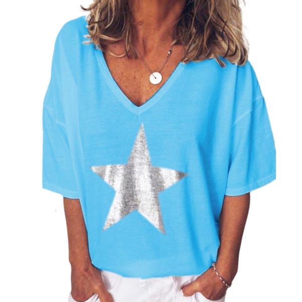 plus size 5xl shirt silver star print casual women t-shirts cute vetement femme 2019 harajuku loose deep v neck t shirt dames, White
plus size 5xl shirt silver star print casual women t-shirts cute vetement femme 2019 harajuku loose deep v neck t shirt dames, White