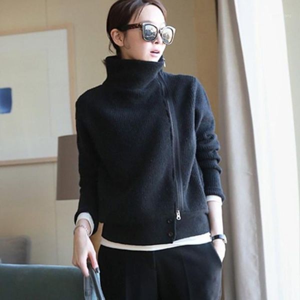 women's sweaters bareskiy 2021 spring sweater loose zipper cashmere cardigan long sleeve short knit bottoming shirt coat1, White;black
women's sweaters bareskiy 2021 spring sweater loose zipper cashmere cardigan long sleeve short knit bottoming shirt coat1, White;black