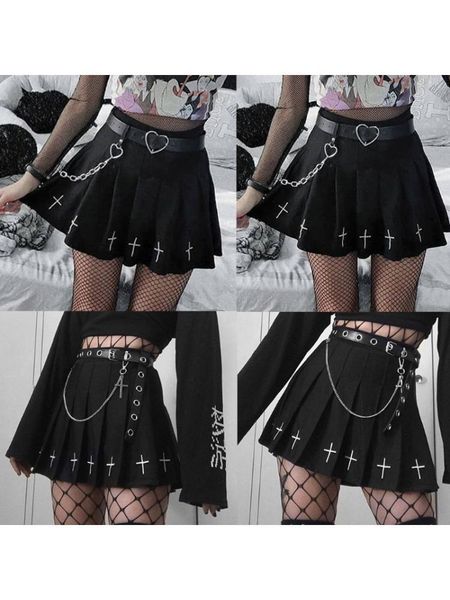 skirts women punk cross embroidery black mini pleated ruffle high waist a-line skirt m89e
skirts women punk cross embroidery black mini pleated ruffle high waist a-line skirt m89e