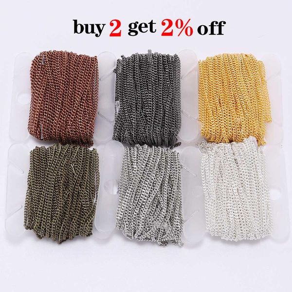 5 m / серия 1,3 1,6 2,0 2,5 мм золото ожерелье цепь для ювелирных изделий выводов материалов для изготовления ручной работы принадлежности п