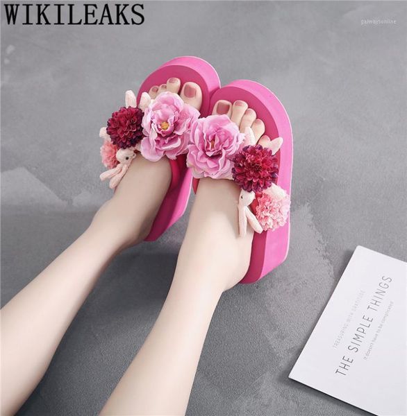 slippers beach fashion high heel platform sandals flip flops women slides wedge shoes summer 421, Black
slippers beach fashion high heel platform sandals flip flops women slides wedge shoes summer 421, Black