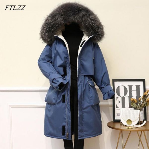 ftlzz large natural fur winter women 90% white duck down long jacket hooded down outwear warm thick parka1, Black
ftlzz large natural fur winter women 90% white duck down long jacket hooded down outwear warm thick parka1, Black
