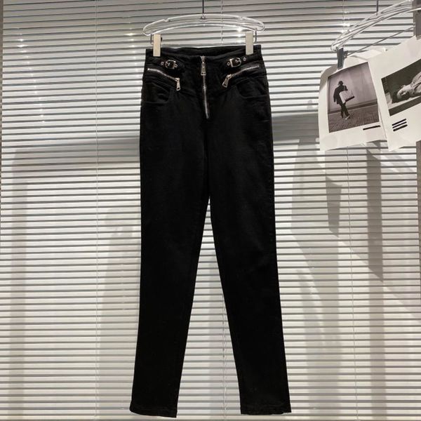 shengpalae 2020 winter women's new jeans fashion buckle zipper decoration high waist slim pencil black denim pants female rd763 y1214, Blue
shengpalae 2020 winter women's new jeans fashion buckle zipper decoration high waist slim pencil black denim pants female rd763 y1214, Blue