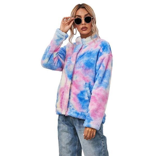 women's jackets 2021 women tie-dyed coat double side plush warm outwear ladies fashion fleece print loose casual jacket female wollen c, Black;brown
women's jackets 2021 women tie-dyed coat double side plush warm outwear ladies fashion fleece print loose casual jacket female wollen c, Black;brown