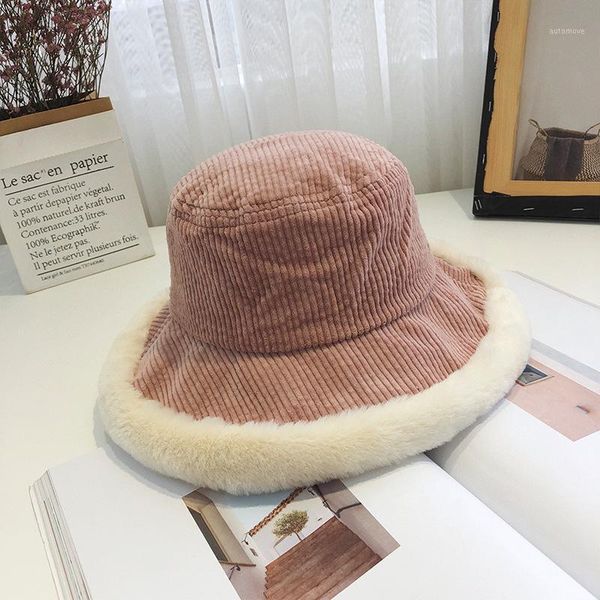 women winter corduroy bucket hat harajuku elegant big wide brim splicing plush cotton panama hat japanese korean sun shade1, Blue;gray
women winter corduroy bucket hat harajuku elegant big wide brim splicing plush cotton panama hat japanese korean sun shade1, Blue;gray