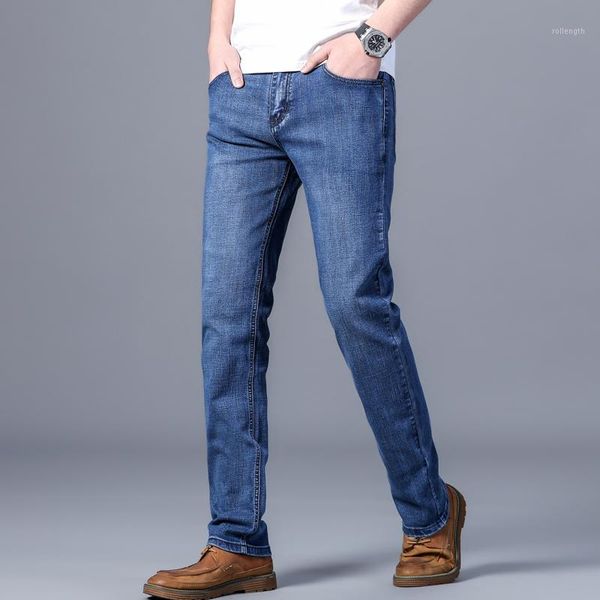 2020 fashion blue small straight pants men's elastic business casual jeans new loose straight pants plus size men's ss86601
2020 fashion blue small straight pants men's elastic business casual jeans new loose straight pants plus size men's ss86601