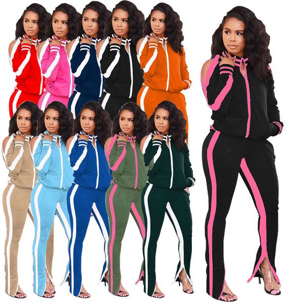 women's two piece off the shoulder sports suit, Gray
women's two piece off the shoulder sports suit, Gray