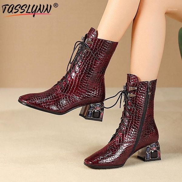 tasslynn 2020 cow leather /pu women shoes short plush motorcycle boots for women square toe crystal heel mid-calf boots size 421, Black
tasslynn 2020 cow leather /pu women shoes short plush motorcycle boots for women square toe crystal heel mid-calf boots size 421, Black
