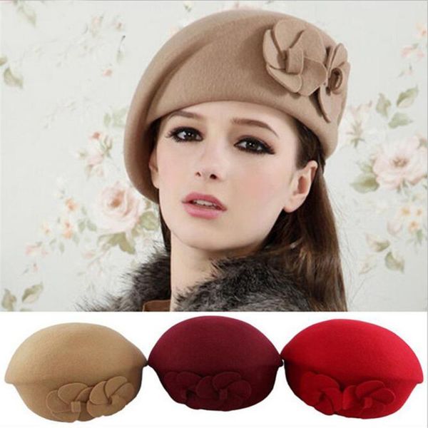 fashion female beret hat for women beanie female cap flower french trilby wool soft stewardess hat gorras planas 2021 winter, Blue;gray
fashion female beret hat for women beanie female cap flower french trilby wool soft stewardess hat gorras planas 2021 winter, Blue;gray