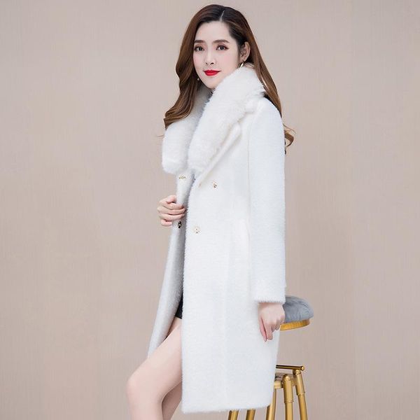 winter new removable long coat suits brought heavy hair led the sable oat whom bind knee-length coat, Black
winter new removable long coat suits brought heavy hair led the sable oat whom bind knee-length coat, Black