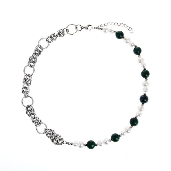 original design titanium steel rough stitching necklace ins neutral collarbone chain high-end light luxury niche jewelry, Silver
original design titanium steel rough stitching necklace ins neutral collarbone chain high-end light luxury niche jewelry, Silver