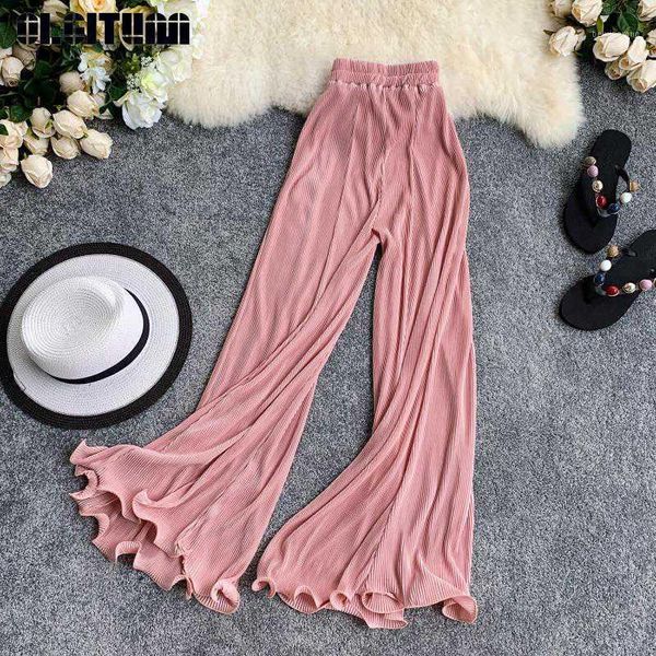 retro wide leg pants women casual 2019 summer elastic waist solid loose pants high waist flare trousers female1, Black;white
retro wide leg pants women casual 2019 summer elastic waist solid loose pants high waist flare trousers female1, Black;white