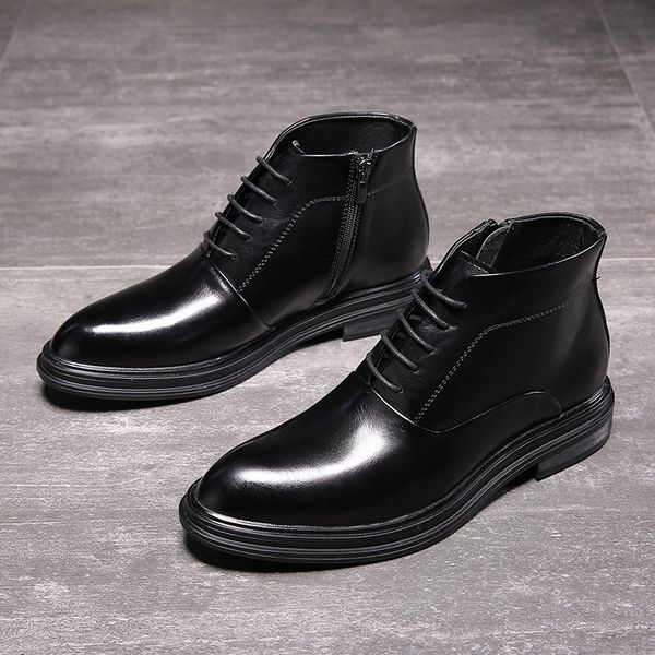 of england style formal fashion men dressed ankle comfortable cow leather platform shorts boot zapatos men's boots zcpb, Black
of england style formal fashion men dressed ankle comfortable cow leather platform shorts boot zapatos men's boots zcpb, Black