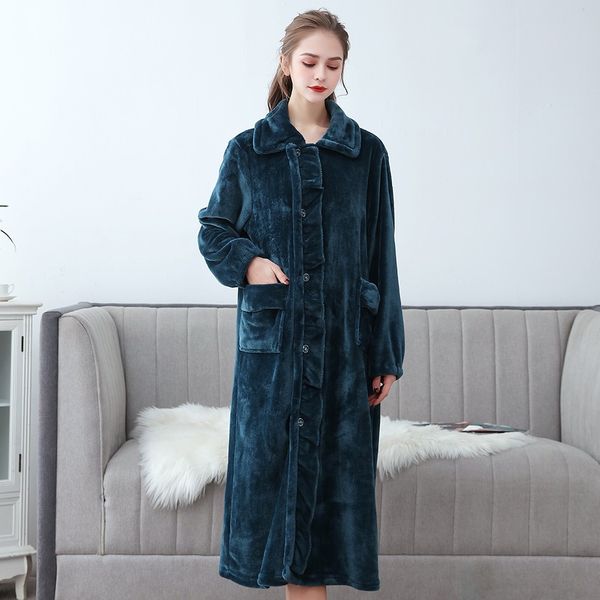 women nightdress soft flannel kimono gown coral fleece warm bathrobe sleepwear 2021 winter new nightgown home clothes lingerie, Black;red
women nightdress soft flannel kimono gown coral fleece warm bathrobe sleepwear 2021 winter new nightgown home clothes lingerie, Black;red