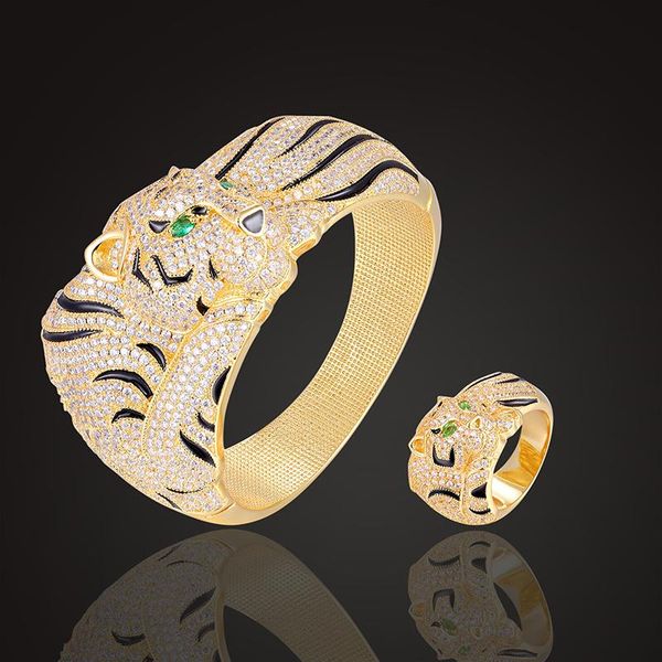 theresa jewelry set bangle with rings animal tiger cubic zircon micro pave setting hyperbole bangle fashion jewelry artwork, Silver
theresa jewelry set bangle with rings animal tiger cubic zircon micro pave setting hyperbole bangle fashion jewelry artwork, Silver