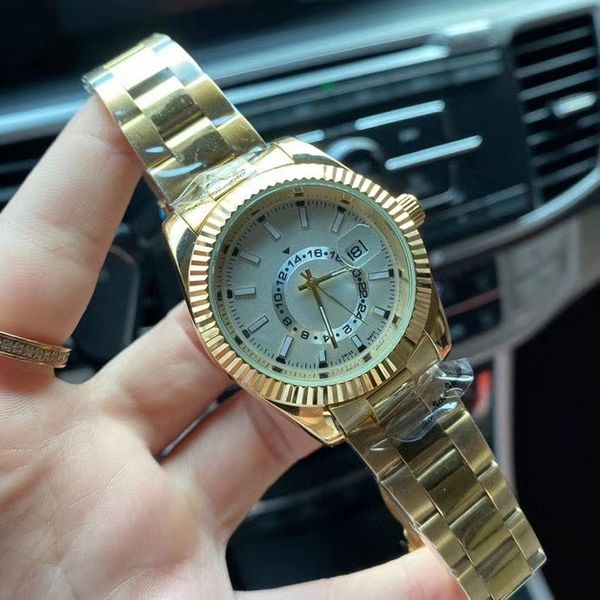 brand mens designer watches 40mm dial full stainless steel band wristwatches quartz watch for men valentine gift montre de luxe, Slivery;brown
brand mens designer watches 40mm dial full stainless steel band wristwatches quartz watch for men valentine gift montre de luxe, Slivery;brown