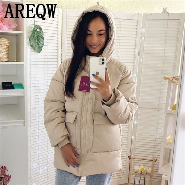 autumn winter cotton parkas oversized coats and jackets womens outerwear hooded puffer jacket 201217, Black
autumn winter cotton parkas oversized coats and jackets womens outerwear hooded puffer jacket 201217, Black