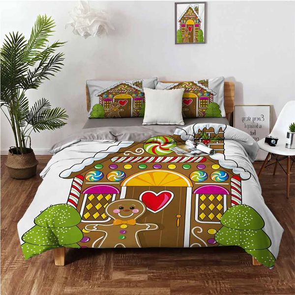 cute gingerbread house with colorful candies cookie man graphic figurebedding 3-piece set
cute gingerbread house with colorful candies cookie man graphic figurebedding 3-piece set